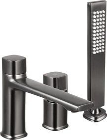 Laveo Vaňová batéria Tores 3-otvorová so sprchovým setom - BVT_913D, grafit