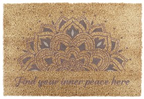 Rohožka z kokosového vlákna 40x60 cm Find Your Inner Peace – Artsy Doormats