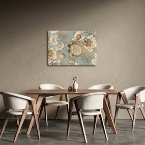Obraz - Záhrada s vtáčikom (70x50 cm)