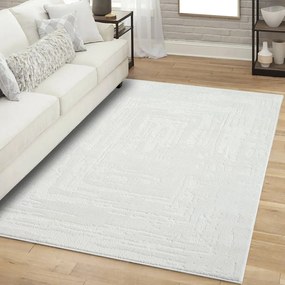 Dekorstudio Moderný koberec do obývačky FLAIR 171 - krémový Rozmer koberca: 200x290cm