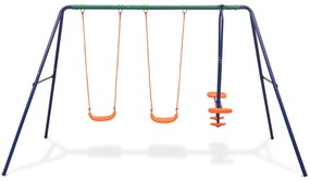 Súprava hojdačiek so 4 sedadlami, oranžová