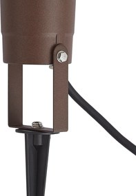 Moderné záhradné bodové svietidlo hrdzavo hnedé vrátane kábla a zástrčky 204 cm IP65 - Basic