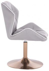 LuxuryForm DESIGN Stolička MILANO MAX na zlatom tanieri - šedá