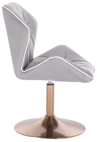 LuxuryForm DESIGN Stolička MILANO MAX na zlatom tanieri - šedá