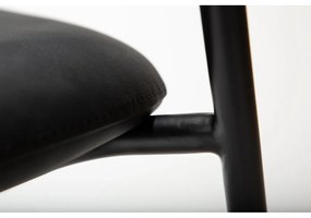 Čierna jedálenská stolička z imitácie kože Zone – DAN-FORM Denmark