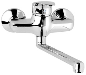 Mereo Mereo, Drezová nástenná batéria, Sonáta, s ramienkom plochým rovným 160 mm, chróm, MER-CB302A02N