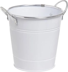 Vedierko s uškami – biele 13 cm