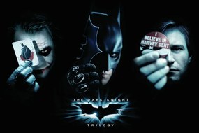 Umelecká tlač The Dark Knight Trilogy - Trio, (40 x 26.7 cm)