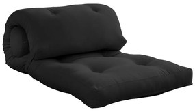 Čiernoantracitový futónový matrac 70x200 cm Wrap Dark Grey – Karup Design