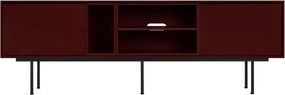 Vínovočervený TV stolík 189x61x42 cm Mod – noo.ma