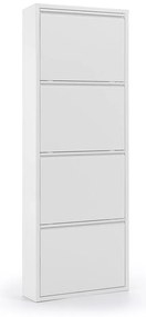 Biela kovová výklopná skrinka na topánky 50x136x15 cm Ode – Kave Home