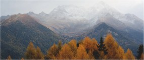 Obraz - Výhľad na hrebene hôr (120x50 cm)