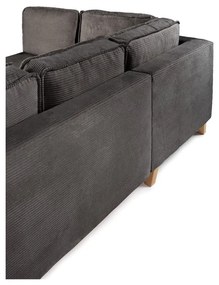 Sivá menčestrová rozkladacia rohová pohovka (ľavý roh) Tori – Bonami Selection