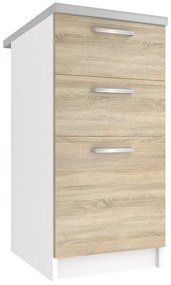Kuchynská skrinka Belini spodná so zásuvkami 40 cm dub sonoma s pracovnou doskou  TOR SDSZ40/0/WT/DS/0/E