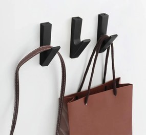 Sada 3 ks hliníkových háčků HARRY černá