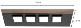 Lucande Esteria stropné svietidlo, 4-plameňové