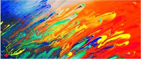 Obraz - Farebná abstrakcia (120x50 cm)