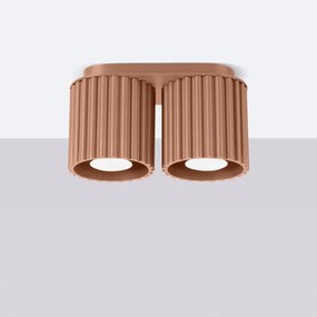 Sollux  SL.1805 - Bodové svietidlo AURA 2xGU10/10W/230V hnedá