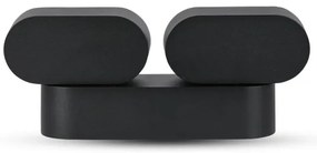 LED Vonkajšie flexibilné nástenné svietidlo 2xLED/12W/230V IP65 čierna