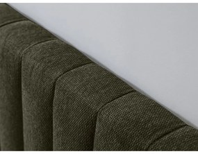 Tmavozelená/prírodná dvojlôžková posteľ s roštom 160x200 cm Oceane – Bobochic Paris