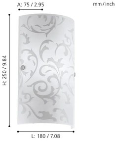 EGLO 90049 - nástenné svietidlo AMADORA 1xE14/60W