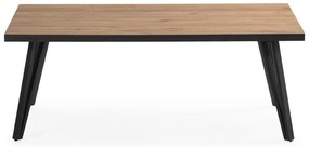 Čierny/prírodný konferenčný stolík s doskou v dubovom dekore 60x120 cm Sindi – Marckeric