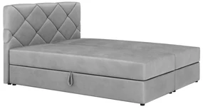 Manželská posteľ Boxspring 180x200 cm Karum Comfort (svetlosivá) (s roštom a matracom) (sivá). Vlastná spoľahlivá doprava až k Vám domov. 1056046