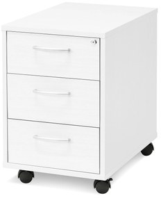 Kancelársky kontajner FLEXUS, 3 zásuvky, 600x400x600 mm, biely