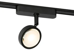 Moderné čierne bodové svetlo pre 1-fázový koľajnicový systém vrátane otočného a sklopného LED - Magnetic Lance