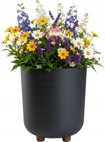 Sada 2 ks květináčů Terra 21x19,3/27,4x24,2 cm antracitová