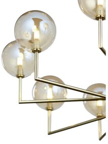 Jupiter 1977 - Luster na tyči FEME 10xG9/10W/230V zlatá/béžová