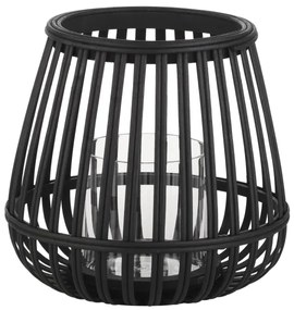 Eglo 422085 - Svietnik BUNAWAN 20x22 cm čierna/bambus