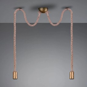 Závesná lampa Rope dekoratívne lano 2-plameňová