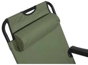 Skladacie polohovateľné kreslo zelená/čierna