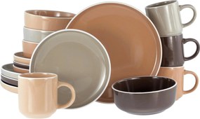 XXXLutz KOMBINOVANÝ SERVIS Nordic Mocha Mousse 16-dielne Creatable - Online Only bytové doplnky - 007768070601