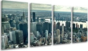 Obraz na stenu 4 dielny MESTO / NEW YORK ME118E41 - 120x60 cm