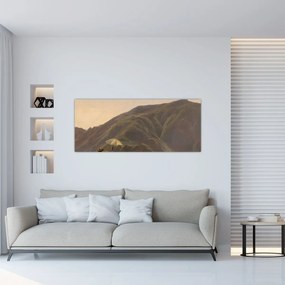 Obraz - Jules Coignet, View of Bozen with a Painter, reprodukcia (120x50 cm)
