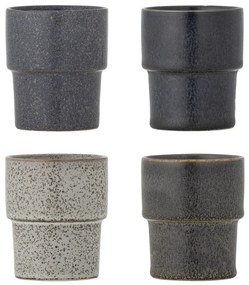 Bloomingville Hrnček Ewan Brown 150 ml – set 4 ks