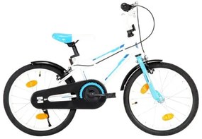 vidaXL Detský bicykel modrý a biely 18 palcový-