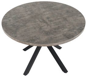 Kondela Jedálenský stôl, betón/čierna, priemer 120 cm, MEDOR
