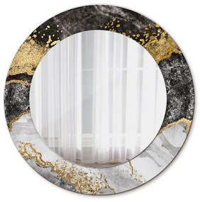 Mramor a zlato Okrúhle dekoračné zrkadlo