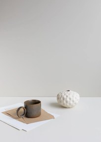 Keramická váza Seedpod, nízka – krémová