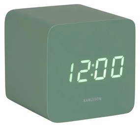 Karlsson 5982GR dizajnové LED hodiny s budíkomzelené, 7 cm