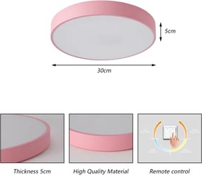 Brilagi - LED stropné svietidlo POOL LED/36W/230V 3000/4000/6000K 30 cm ružové