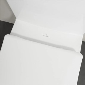 VILLEROY &amp; BOCH Venticello WC misa kombi s hlbokým splachovaním bez vnútorného okraja, zadný odpad, 375 x 700 mm, biela alpská, s povrchom CeramicPlus, 4612R0R1