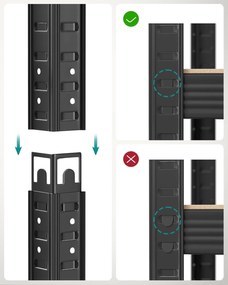 Oceľový regálový systém 2 ks, 180x90x40 cm, čierny