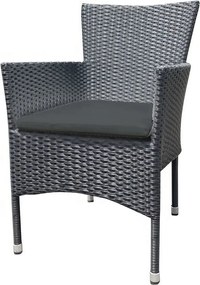 Záhradné ratanové kreslo HAMBURG, čierna