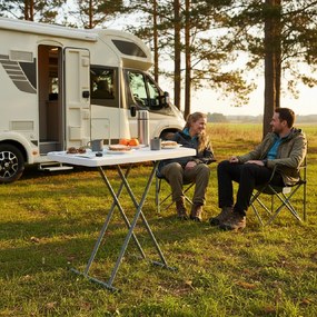 SKLADACÍ TURISTICKÝ/STRAVOVACÍ STÔL 76,5 x 49,5 x 36-71,5 CM NASTAVITEĽNÝ *9613