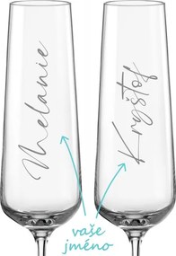 Poháre na sekt k výročiu Calligraphy style 2 ks