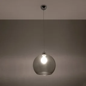 Závesné svietidlo Ball, 1x grafitové sklenené tienidlo
